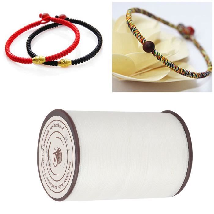 Mxzzand Fil Ciré Fil De Ligne De Cire à Coudre Fil à Coudre Plat Pour L