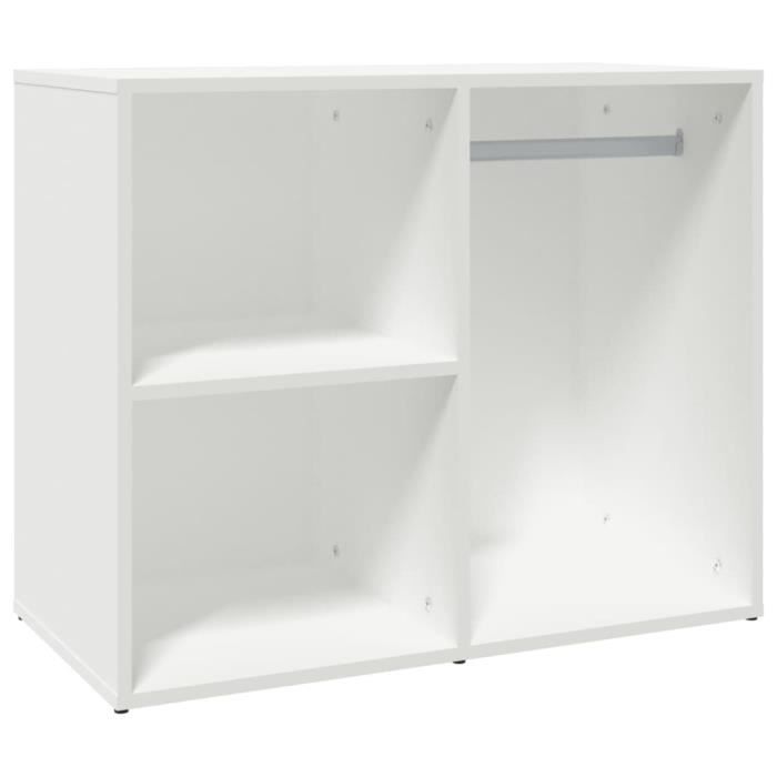 Armoire de dressing - DUOKON - Blanc - 80x40x65 cm - Bois dingénierie - Montage facile