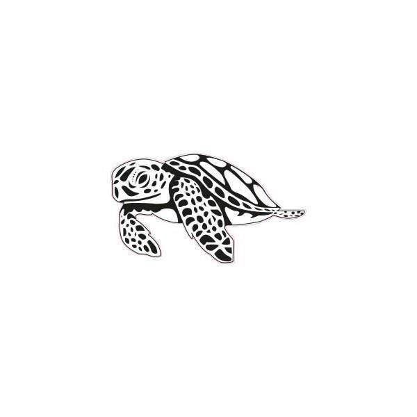 Tortue autocollant sticker adhésif tortue nage Taille 4 cm Couleur