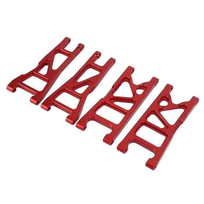 Wltoys 144002 Corps Wltoys 144010 Bras Oscillant en Plastique 4 Pièces Rc Bras de Suspension Avant Arrière en Plastique Noir pour Wltoys 144001 144002 124019 124018 124017 144010