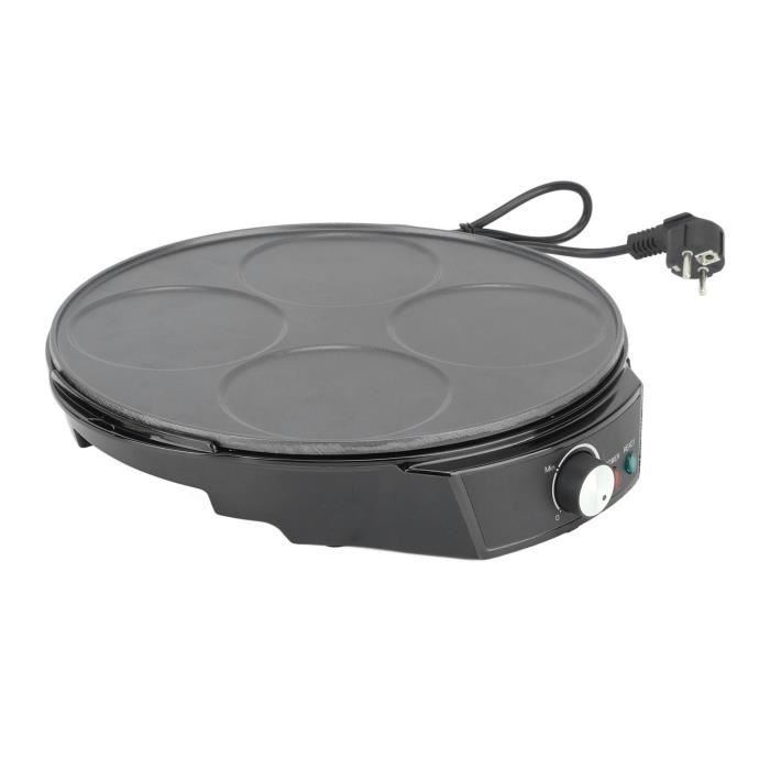 Fdit Crêpière ronde 1200W Pancake Maker Multifonction Plaque Ronde Pancake Machine pour La