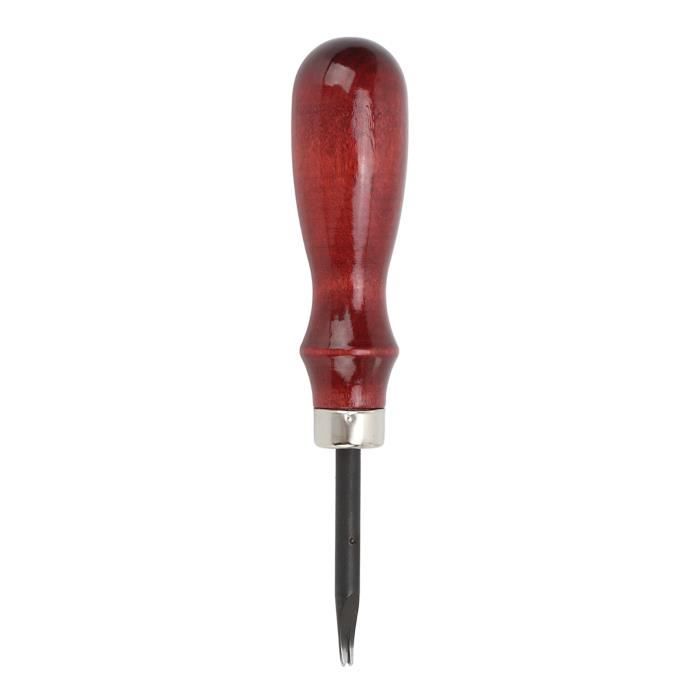 Outil De Biseautage Bord Cuir - Lot De 3 Tailles (4, 6, 8 Mm) - Acier Inoxydable Et Manche Hêtre - Pour Maroquinerie DIY