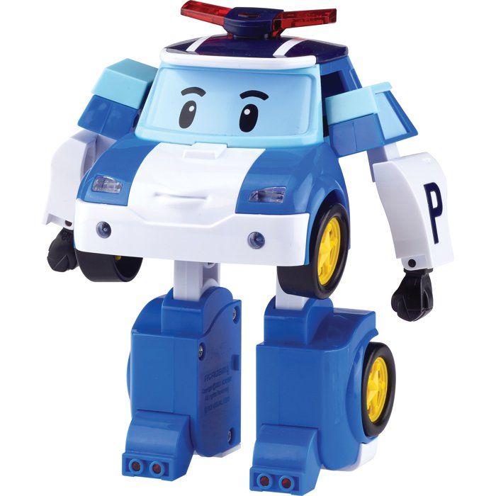 Figurine robot hélicoptère 10 cm - Silverlit – Robocar Poli – Véhicule Transformable Poli 2-en-1