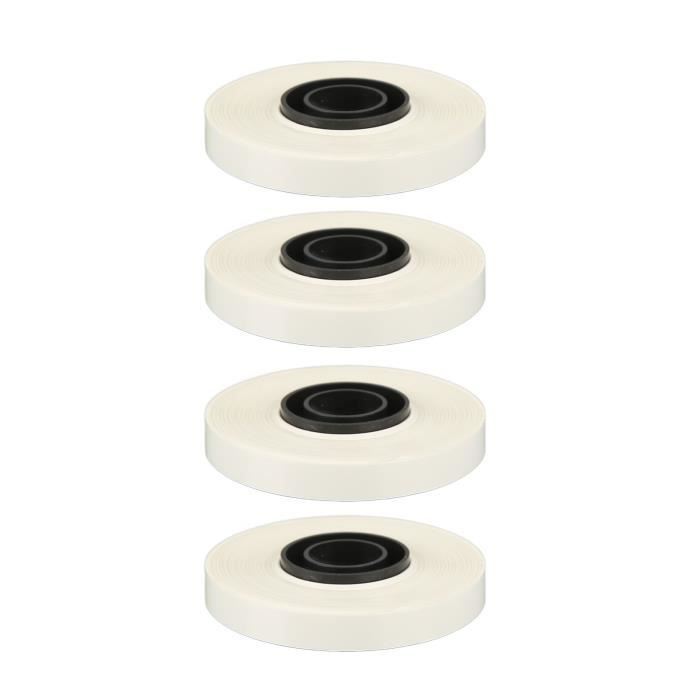 4 Rouleaux Ruban étiqueteuse Hemiks 12x40mm - Étiquettes Thermiques Blanches - Pour P15/D30