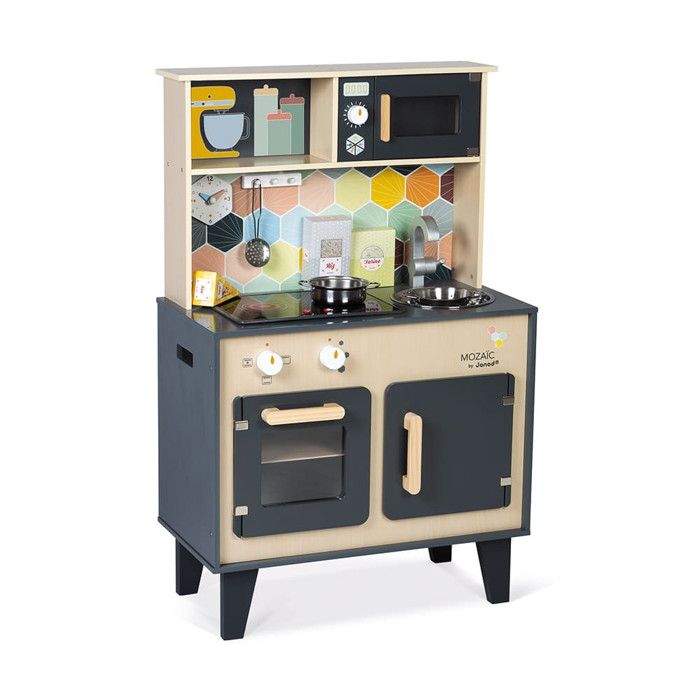 Janod - Cuisine Double Face Cooker Reverso - Cuisinière en Bois