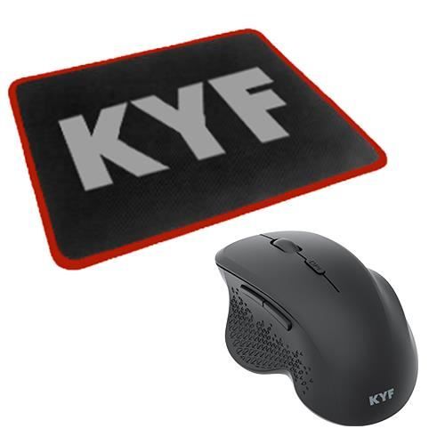 Kit informatique KYF : Souris gaming sans fil + Tapis de souris extra large