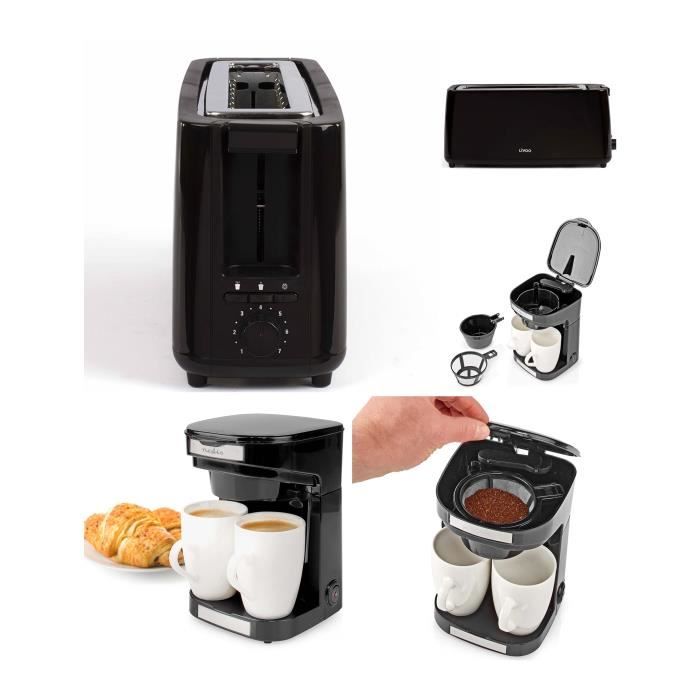 Cafetière électrique 2 tasses - LIVOO - Duo 450W - Filtre permanent - Compact Cafetière électrique 2 tasses - LIVOO - Duo 450W - Filtre permanent - Compact