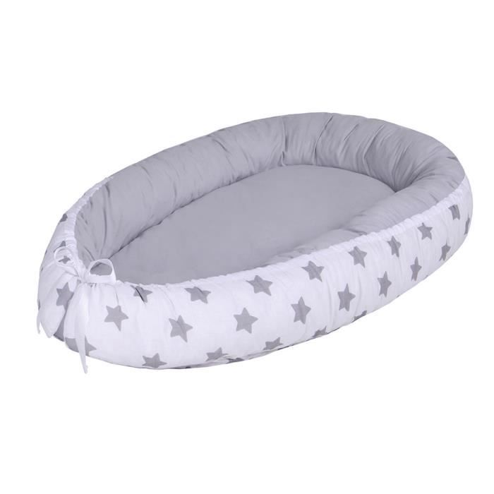 Lulando Baby Nest Nid Pour Bebe Cocon Multifonctionnel Reversible Couleurs Grey Stars Grey Cdiscount Puericulture Eveil Bebe