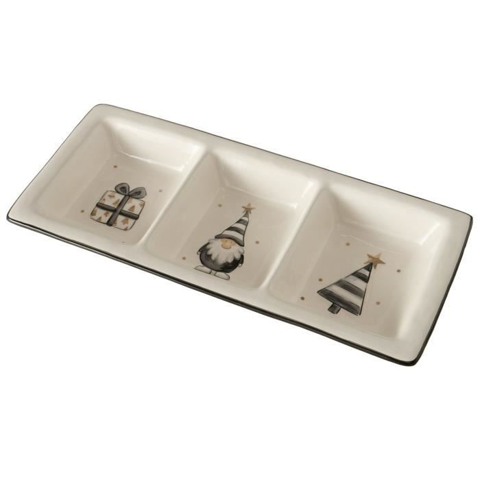 Assiette De Service 3 Compartiments Inox 304 - Lave-vaisselle, Idéale Fête, Pique-nique, Extérieur - 9