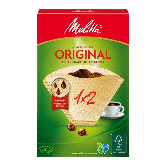 Melitta No 2 Filtro De Café Cónico, Marron Natural, 100... | Meses Sin