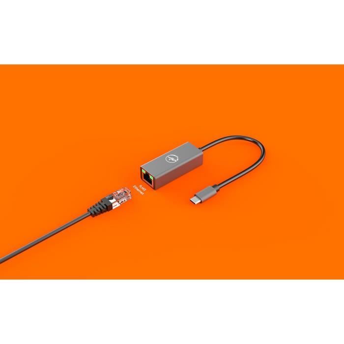Adaptateur USB C Vers Ethernet 1000 Mbps - Pour Ordinateur Portable, MacBook, IPad, Chromecast Google TV
