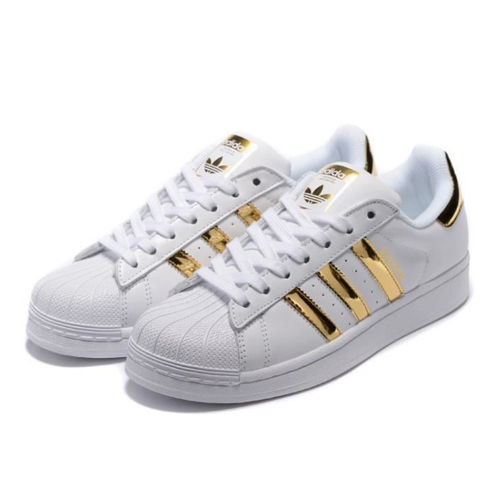 adidas superstar blanc or