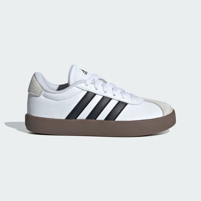 Chaussures pour Enfant - ADIDAS - Vl Court 3.0 K - Blanc - Lacets - Plat