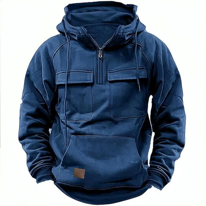 Sweat homme Regular Fit Automne Hiver Bleu foncé INSFITY