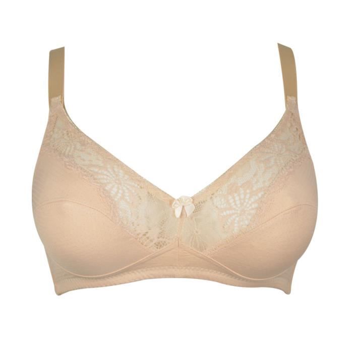 Bonnet Soutif 100e Soutien Gorge 100E Sans Armatures Beige En