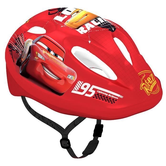 Casque de vélo/skate Disney Cars pour garçons - Rouge - Réglable - EN 1078