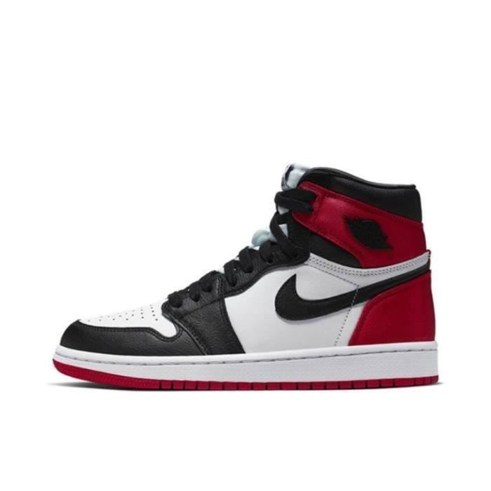 Baskets Airs Jordan 1 Mid SE Chaussures de basket Pas Cher pour Homme Femme Noir Rouge Blanc Rouge Cdiscount Chaussures