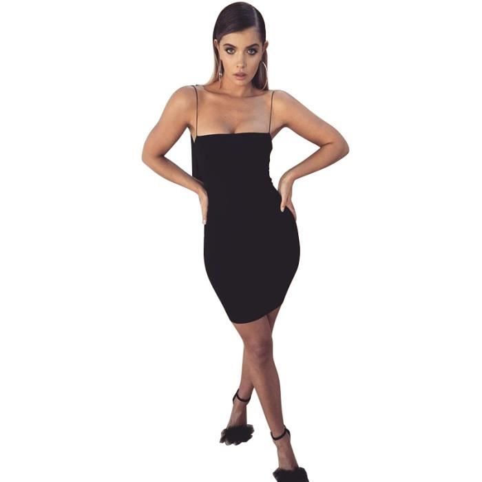 Mini Robe Bodycon Sans Manches Pour Femme - Bretelles Fines, 100% Coton, Coupe Courte Et Sexy