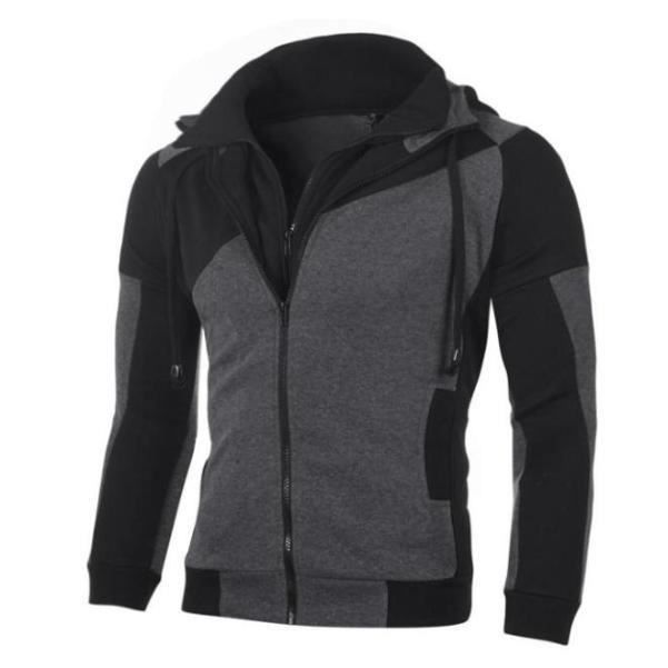 Homme Sweat a Capuche Homme Zipp Travail Militaire Sweater Coupe