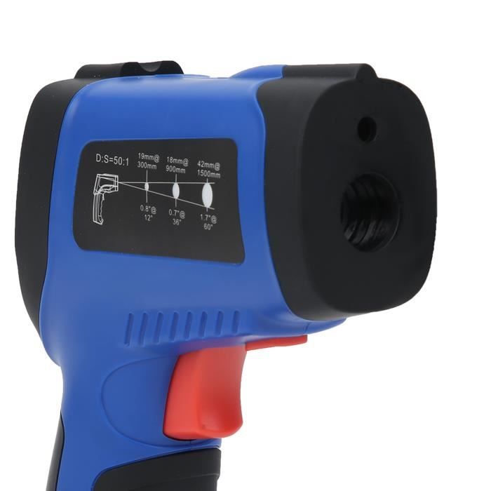 DEX thermomètre sans contact Thermomètre Infrarouge Portatif sans Contact avec Pistolet de