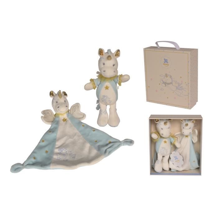 peluche licorne bleu
