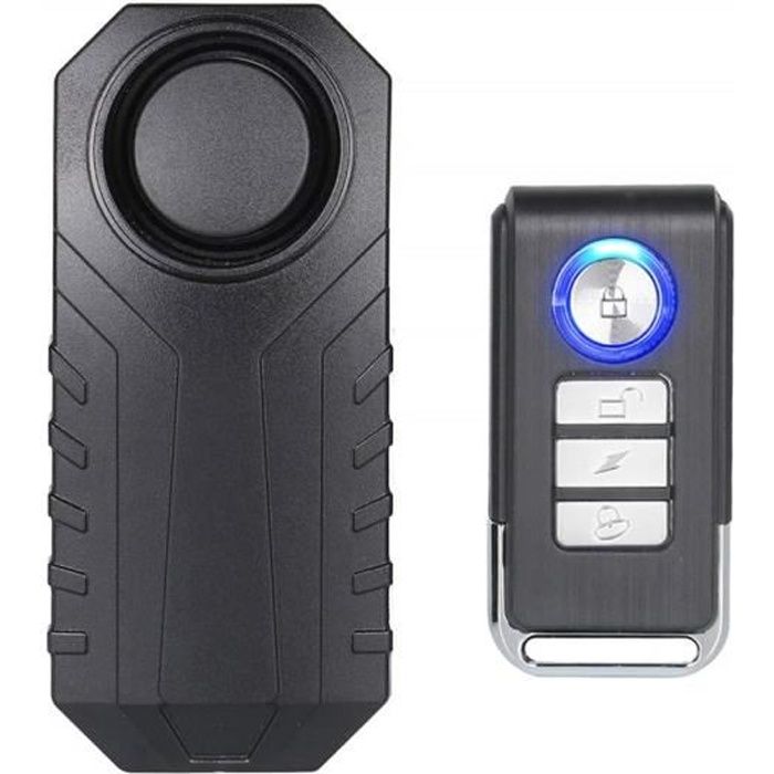 Alarme Moto étanche 110 DB – Détection Vibration – Télécommande Sans Fil 20 M – Pour Vélo, Scooter