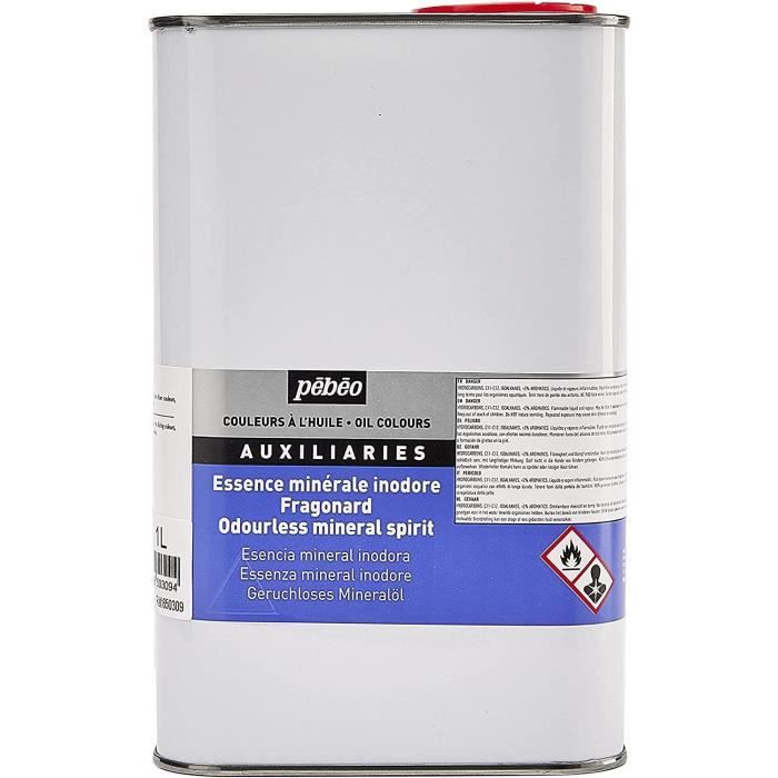 Bidon 1 litres essence minérale sans odeur pour peinture à l huile Cdiscount BeauxArts et