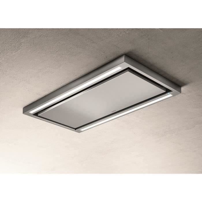 Elica Prf0142094 Hotte De Plafond Cloud Seven Ix A 90 Extraction Ou Filtr 760 M Air H Max 3 Vitesses L 90 Cm Inox