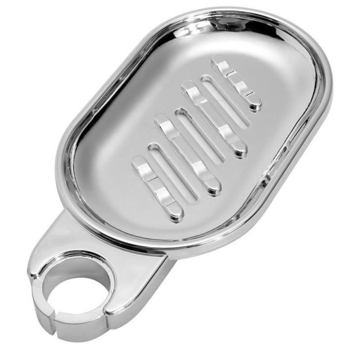 Porte-Savon Douche Coulissant Sans Perçage - Barre Porte-Savon Réglable Pour Salle De Bain, ABS Argenté Élégant Et Pratique