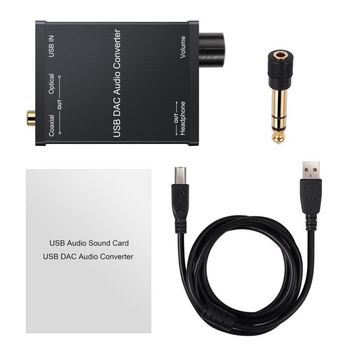 Câbles et connectiques,convertisseur Audio DAC USB,carte son USB vers ...