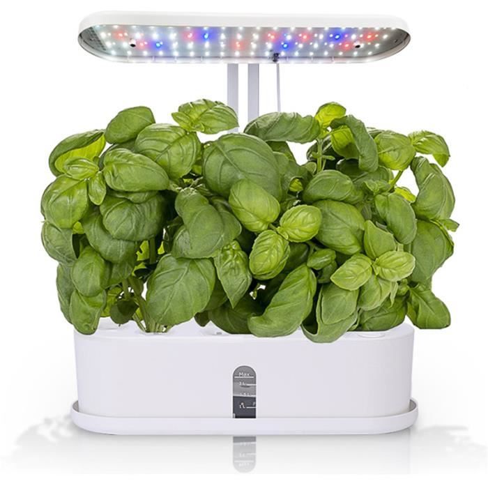 Kit Hydroponique D'intérieur DRYADES Avec Lumière LED Spectre Complet - 8 Capsules, Réservoir 4,5L, Minuterie - Cadeau Jardinage Pour Débutants