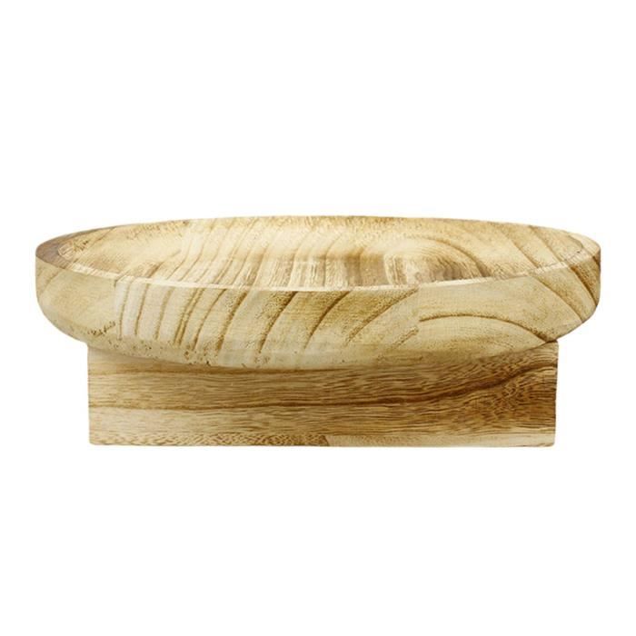 Support En Bois Rustique Pour Plantes Aériennes Et Bougies - Décoration Naturelle Bureau Et Maison 14x14x8 Cm