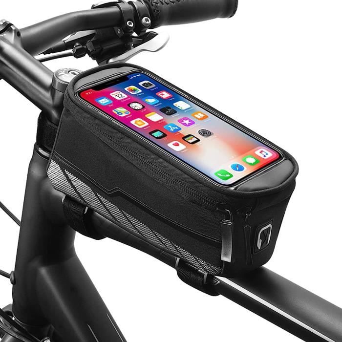Sacoche De Vélo étanche LDIGT - Pour Smartphone Jusqu'à 6,8 Pouces - Guidon Ou Cadre - Compatible VTT Et Vélo De Route