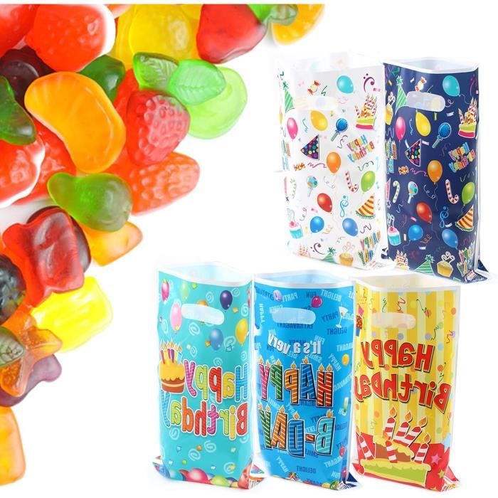 30 Pièces Sachet Bonbons Anniversaire,Sac Anniversaire Enfant,Sac
