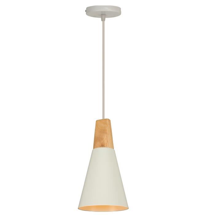 Suspension Lustre Design en Bois Modern Lampe Plafonnier Luminaire pour