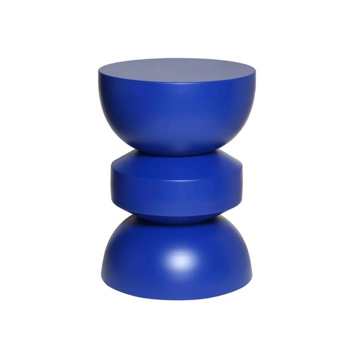 Table dappoint. bout de canapé. table de chevet en métal. bleu. Assa. Ø32 x H 43.5cm