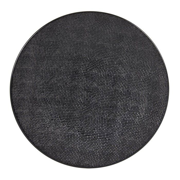 Assiette de présentation Vésuvio noir 31 cm - Table Passion Assiette de présentation Vésuvio noir 31 cm - Table Passion