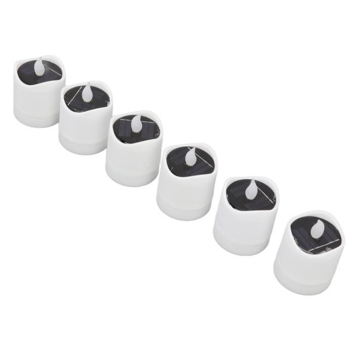 Bougies Chauffe-Plat Solaires Mineatig - LED Sans Flamme - IP42 Étanches - Lot De 6 - Décoration Extérieure