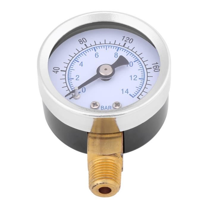 Jauge De Pression Air 0-60Bar 0-6Mpa - Manomètre Eau Hydraulique Cadran 60mm 1/4 NPT