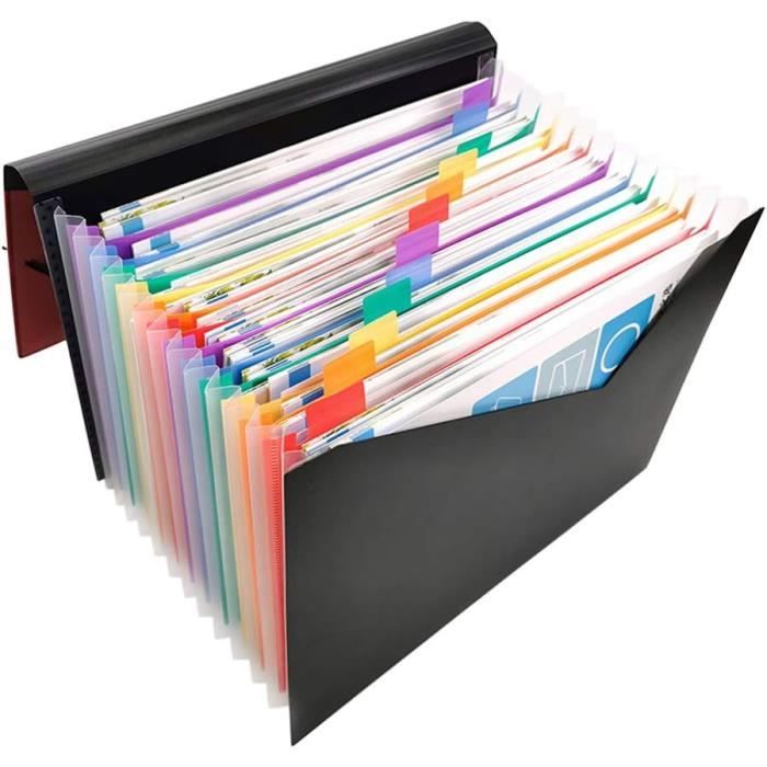 Classeur Soufflet Vertical – Organisateur De Documents Extensible, Rangement Bureau Ou Maison