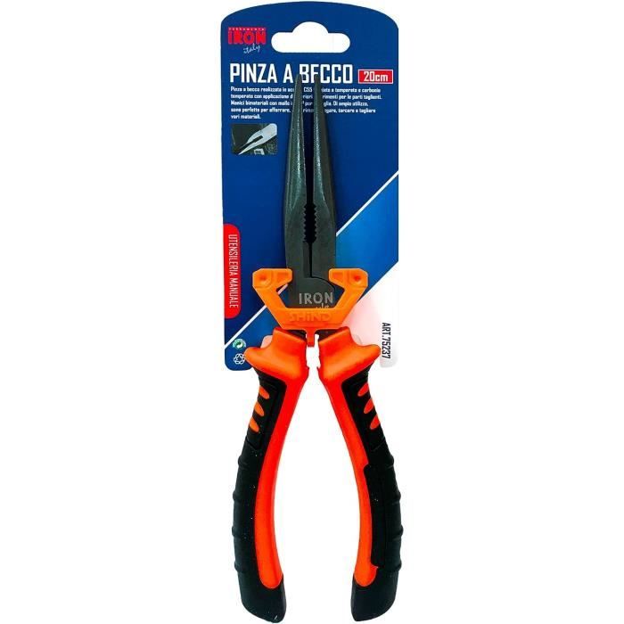 Pince Multifonction 7 En 1 - Bec Long 20.3 Cm - Coupe, Dénude, Serre - Poignée Ergonomique Antidérapante