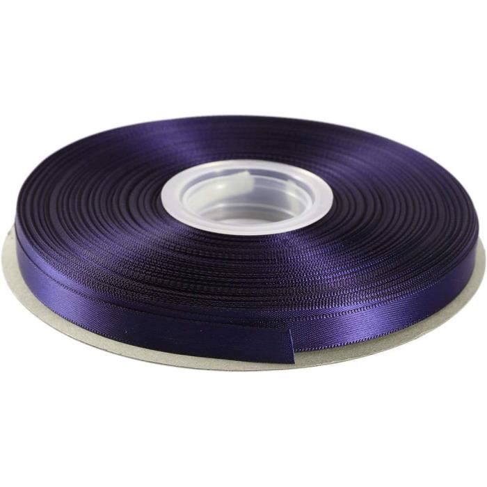 Ruban Satin Bord Doré 25mm X 22m - Rouge - Pour DIY, Mariage, Emballage Cadeau, Décoration