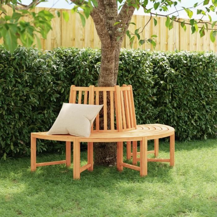 vidaXL Banc circulaire demi rond Ø160 cm bois massif de teck - vue 2