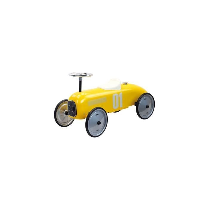 Porteur bebe Racer Voiture de course retro vintage en metal Coloris Jaune  Des 18 mois 20 kg max Garcon Fille - Cdiscount Jeux - Jouets