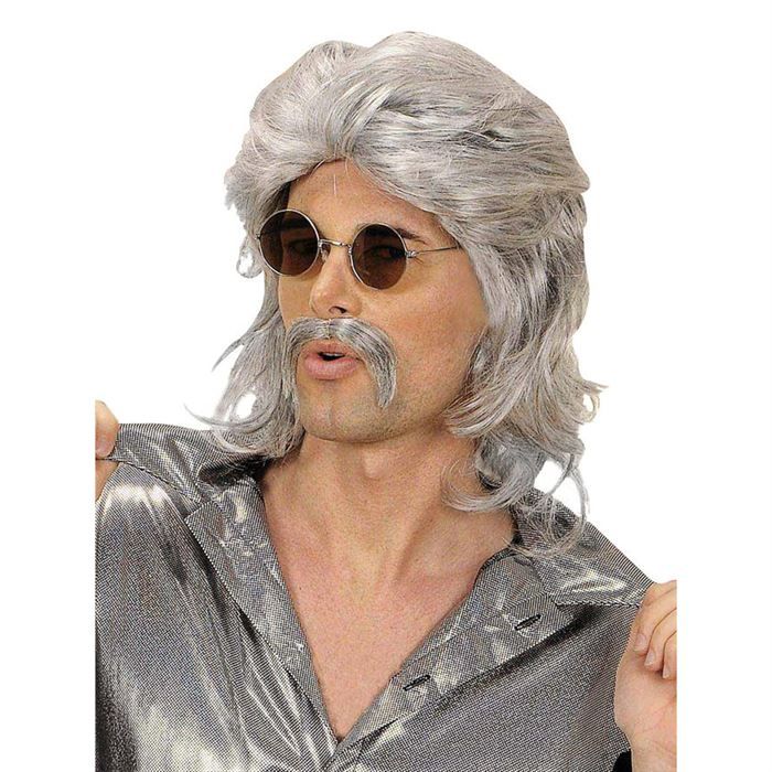 Perruque et moustache disco années 70 grises homme - WIDMANN - Kit de  déguisement - Haute qualité - Cdiscount Jeux - Jouets