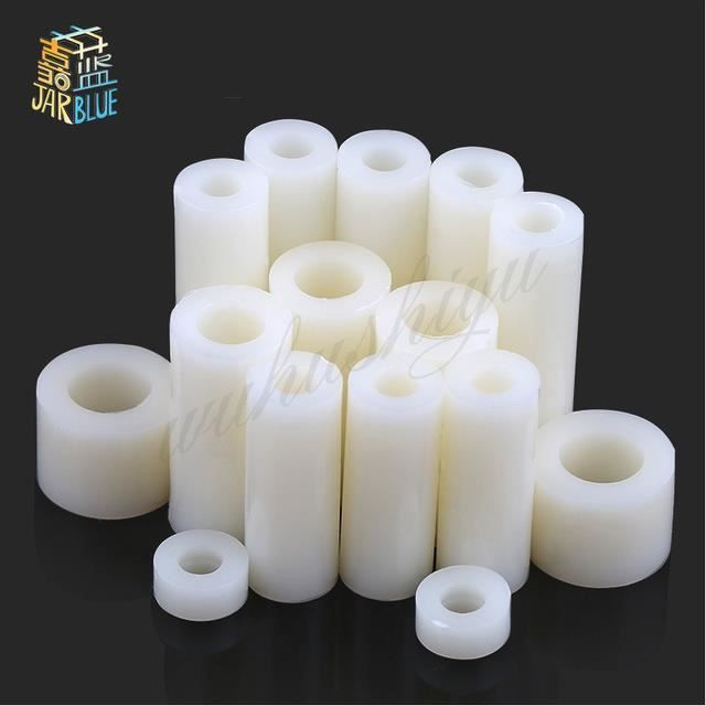 250 Rondelles D'entretoise ABS Noir Pour Vis M3 - ID 7mm, OD 6mm, Hauteur 3,2mm