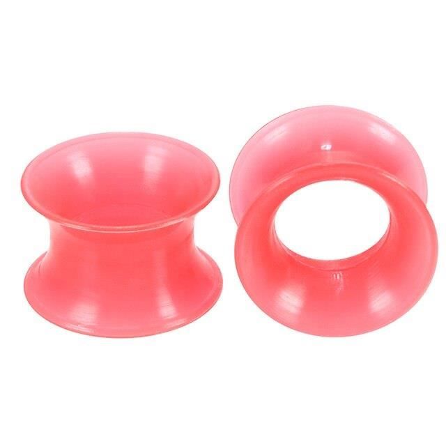 Lot De 8 Tunnels D'oreille En Silicone - Taille 0g (8mm), Double évasé, Pour Stretching - Cadeau Bijou