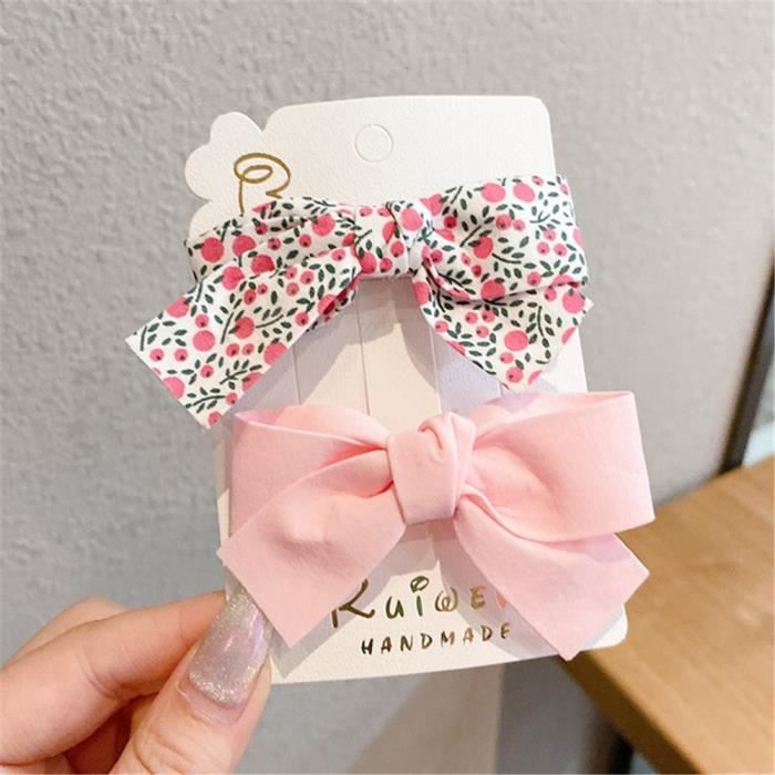 Vente-Filles Rose Hair Bow Floral Tissu cheveux arcs Handmade clips cheveux Vente-Filles Rose Hair Bow Floral Tissu cheveux arcs Handmade clips cheveux