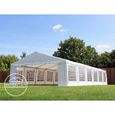 Tente de réception TOOLPORT 6x8m - PVC 500g/m² - Blanc - Imperméable-1