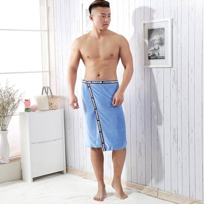 Paréo De Bain Pour Homme Microfibre - Gris, Taille Unique, Sèche Rapidement